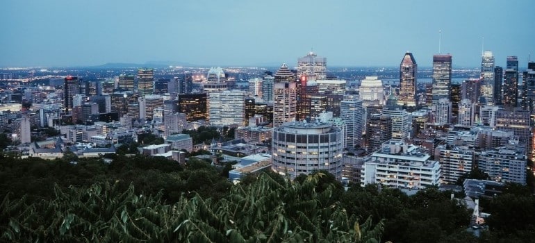 areal view on MOntreal