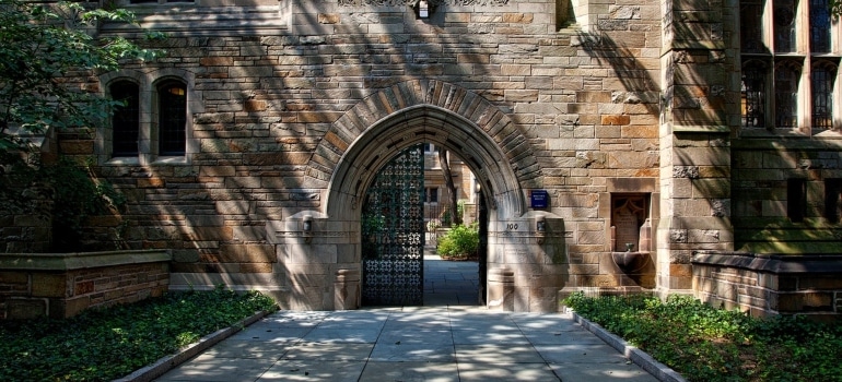 a brick gate typical of many most popular universities in Canada