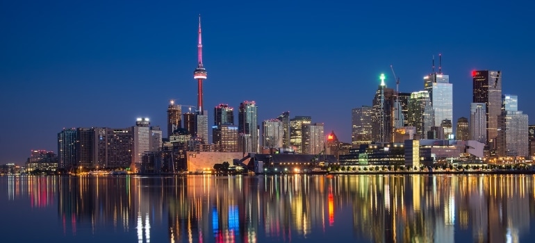 a panoramic view of Toronto, which is in Ontario, one of the best Canadian provinces for young entrepreneurs