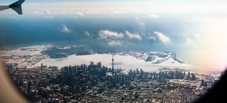 an aerial view of the city of Toronto