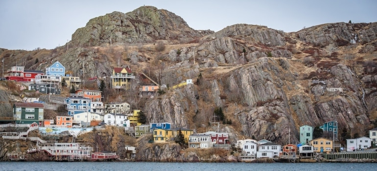 a picture of a cliff city in Newfoundland and Labrador