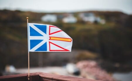 a small, official flag of the province of Newfoundland and Labrador