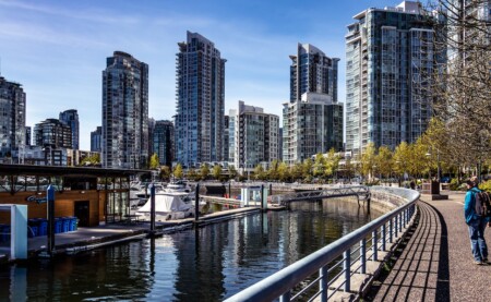 Buildings in one of the areas where expats live in Vancouver
