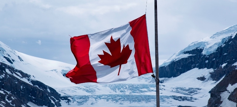 flag in one of the best places to retire in Canada