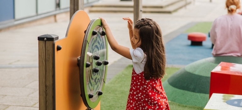 Picture of a girl playing on a playground