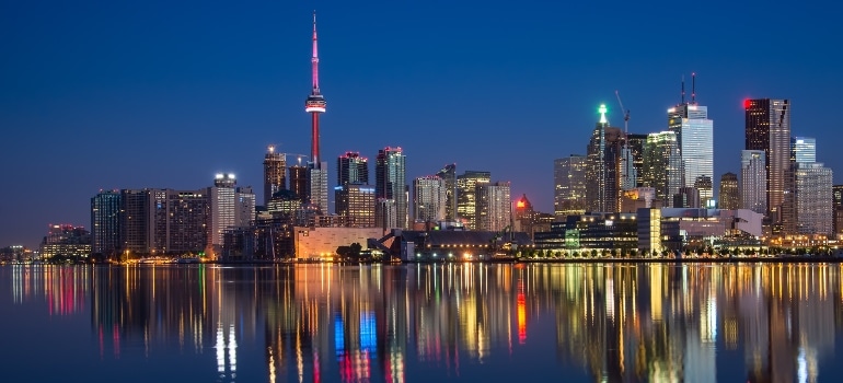 Toronto at night panorama