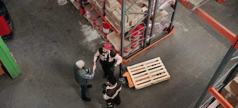 People in a warehouse