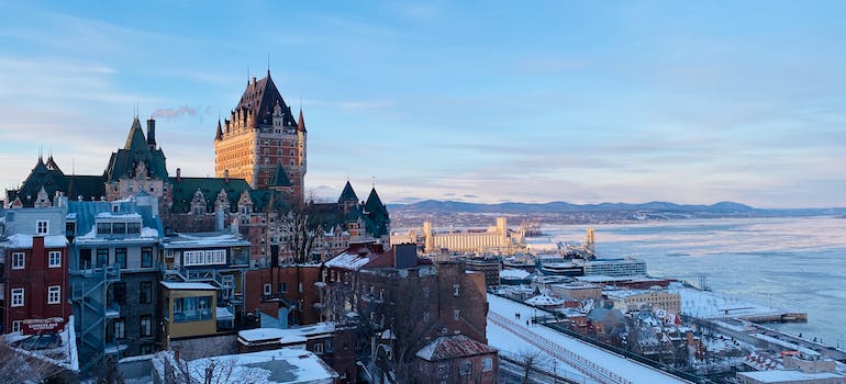Quebec City Skyline In Winter