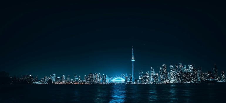 Toronto skyline at night