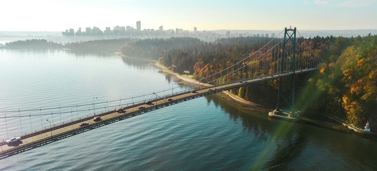 Bridge over a body of water in Vancouver