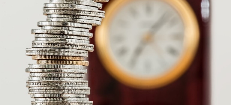 Stacked coins