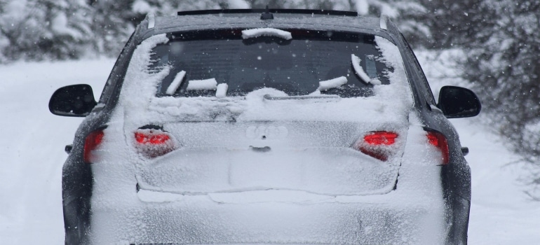 Car with snow